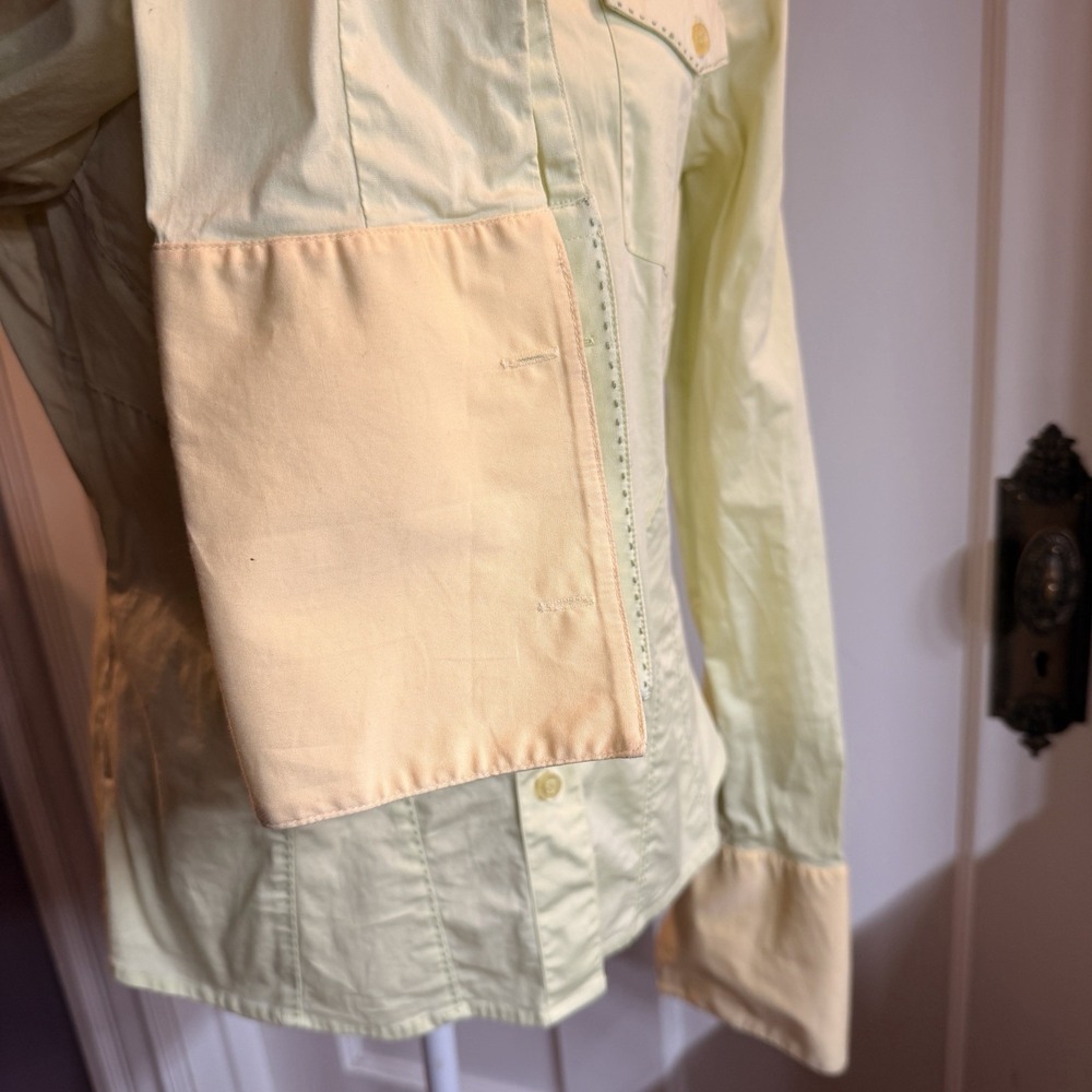 Pepe Jeans London Ladies Size L Long Sleeve Shirt French Cuffs - Picture 6 of 8